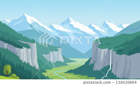 landscape with mountains and lake landscape with mountains and lake 138420664