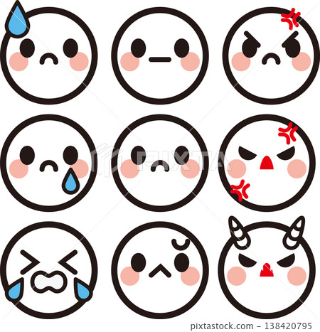 A set of 4 expressive icons A set of 4 expressive icons 138420795