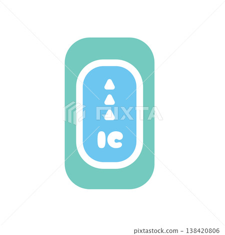 Illustration of an IC card reader at a ticket gate Illustration of an IC card reader at a ticket gate 138420806