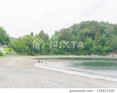 Panoramic view of Fujinokawa Beach Panoramic view of Fujinokawa Beach 138421509