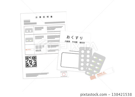 處方藥物及其說明書的插圖。 處方藥物及其說明書的插圖。 138421538