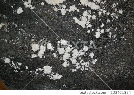 Close Up of marine Salt lake texture and sea salt particles. High quality photo Close Up of marine Salt lake texture and sea salt particles. High quality photo 138421554