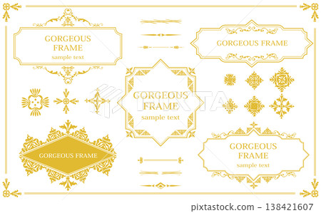 Gold frame background for parties 138421607