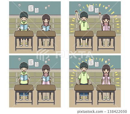 孩子們在教室裡上課 孩子們在教室裡上課 138422030