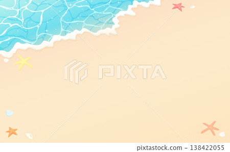 A background of sparkling waves and sandy beach_horizontal A background of sparkling waves and sandy beach_horizontal 138422055