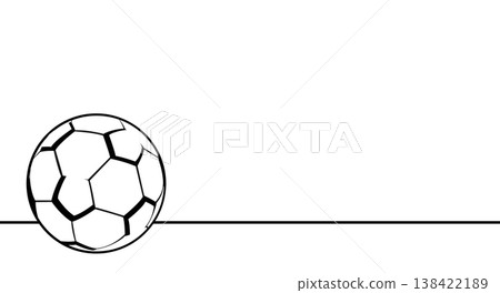 silhouette, soccer ball standing near the center line on the field. Soccer football, dynamic sport. Template design. vector illustration silhouette, soccer ball standing near the center line on the field. Soccer football, dynamic sport. Template design. vector illustration 138422189
