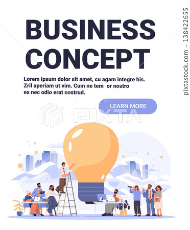 Business concept teamwork idea office people lightbulb group discussion cityscape creative collaboration workspace modern website banner Business concept teamwork idea office people lightbulb group discussion cityscape creative collaboration workspace modern website banner 138422655