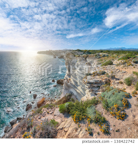 Unbelivable view of cliffs near old town Bonifacio. Unbelivable view of cliffs near old town Bonifacio. 138422742