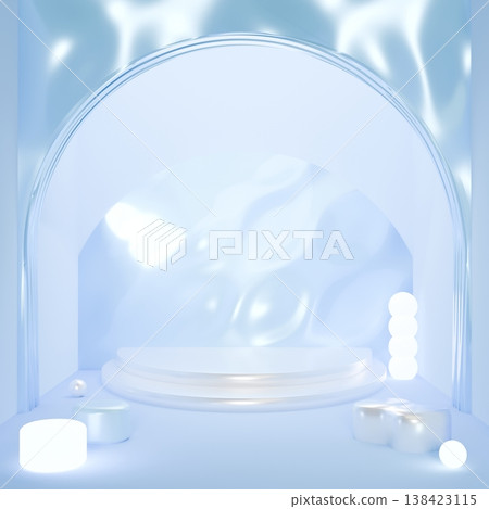 A stage inspired by the sea - blue 138423115