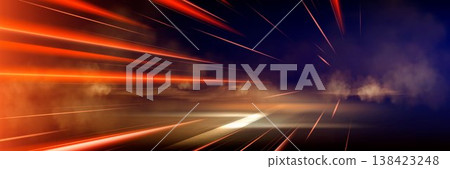 Dynamic road motion, neon light trail speed effect Dynamic road motion, neon light trail speed effect 138423248