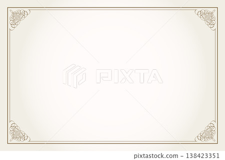 棕褐色歐洲復古相框背景材料 138423351