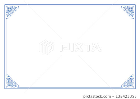 歐洲復古相框背景素材:一個藍色古董相框放置於白色背景上 歐洲復古相框背景素材:一個藍色古董相框放置於白色背景上 138423353