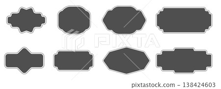 Vintage label set, elegant art deco frame, banner. Classic tags for handmade branding and rustic packaging. Sale sticker, certificate retro emblem Vintage label set, elegant art deco frame, banner. Classic tags for handmade branding and rustic packaging. Sale sticker, certificate retro emblem 138424603