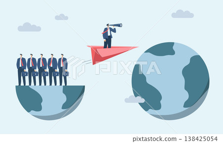 Think different, stand out from the crowd. businessman working with different business ideas Straight to success, with businessmen walking away from the pack symbol of difference and creative. Think different, stand out from the crowd. businessman working with different business ideas Straight to success, with businessmen walking away from the pack symbol of difference and creative. 138425054