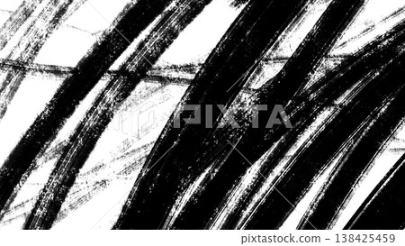 A rough, painted background with messy lines scribbled in a faded, thick marker. Hand-drawn grunge texture material. 138425459