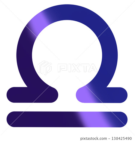 Symbol icon material for the constellation Libra 138425490