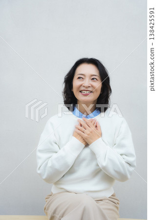 A portrait of my healthy mother at home. A portrait of my healthy mother at home. 138425591