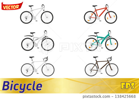 set icons sports bikes vector illustration 138425668