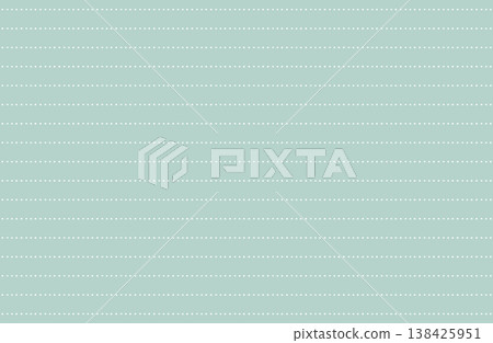 Seamless horizontal dotted line pattern background material: White dots, mint green background Seamless horizontal dotted line pattern background material: White dots, mint green background 138425951
