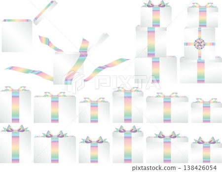 Next to the gift box, m silver, 20 light rainbow 138426054