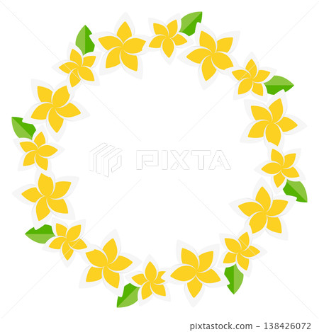circular frame of plumeria 138426072