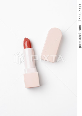 Red lipstick isolated on white background. 138426353
