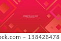 Red geometric background material combined with diagonal squares and lines 138426478