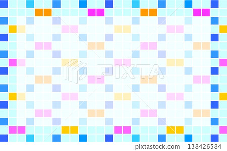 Geometric pattern frame white space square blue Geometric pattern frame white space square blue 138426584