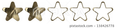 Two stars shown as a low rating symbol representing negative feedback and poor performance. Concept Two stars shown as a low rating symbol representing negative feedback and poor performance. Concept 138426778