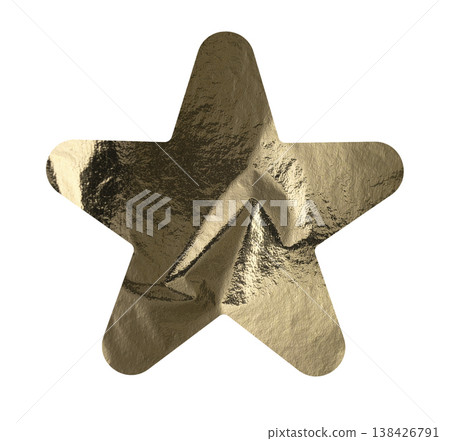 Metallic gold star symbol with a shiny surface and modern decorative shape. Abstract object suitable Metallic gold star symbol with a shiny surface and modern decorative shape. Abstract object suitable 138426791