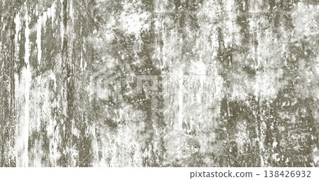 Weathered grunge overlay isolated on a white abstract background. Rough concrete surface shows Weathered grunge overlay isolated on a white abstract background. Rough concrete surface shows 138426932