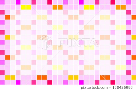 Geometric pattern frame, white space, square, pink Geometric pattern frame, white space, square, pink 138426993