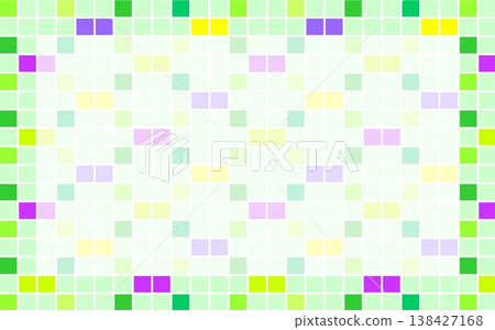 Geometric pattern frame, white space, square, mint green. Geometric pattern frame, white space, square, mint green. 138427168