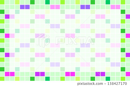 Geometric pattern frame, white space, square, mint green. Geometric pattern frame, white space, square, mint green. 138427170