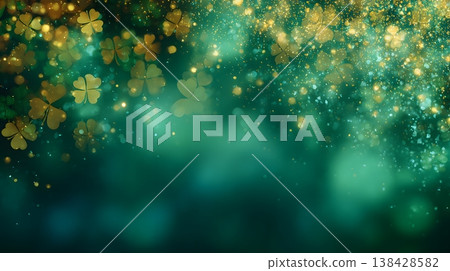 Luxury Emerald Green Gradient Background with Soft Shamrock Accents Luxury Emerald Green Gradient Background with Soft Shamrock Accents 138428582