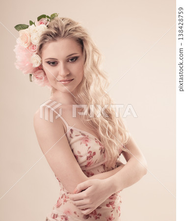 The smiling tender girl portrait The smiling tender girl portrait 138428759