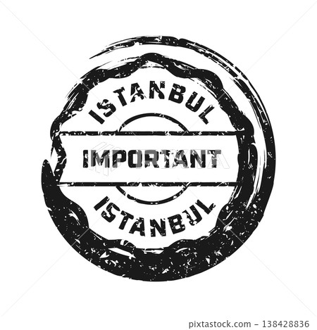 Post stamp, label or badge. Grunge imprint and postmark with text. Brown vintage circle postcard watermark. Used envelope design element. Vector illustration Post stamp, label or badge. Grunge imprint and postmark with text. Brown vintage circle postcard watermark. Used envelope design element. Vector illustration 138428836