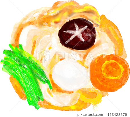 Illustration of dango soup Illustration of dango soup 138428876