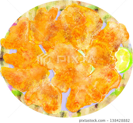 Illustration of Toriten (chicken tempura) Illustration of Toriten (chicken tempura) 138428882