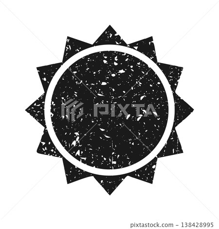Post stamp, label or badge. Grunge imprint and postmark. Brown vintage circle postcard watermark. Used envelope design element. Vector illustration Post stamp, label or badge. Grunge imprint and postmark. Brown vintage circle postcard watermark. Used envelope design element. Vector illustration 138428995