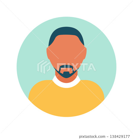 Flat modern minimal avatar icon. Business concept, global communication. Web site user profile. Social media, network elements Flat modern minimal avatar icon. Business concept, global communication. Web site user profile. Social media, network elements 138429177