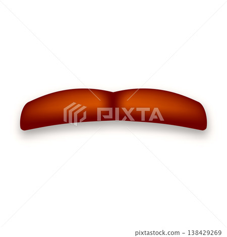 Mustache icon in classic style. Hipster, barber, retro, vintage facial hair symbol for logo, branding, poster, sticker, fashion, barbershop and design projects. Vector illustration Mustache icon in classic style. Hipster, barber, retro, vintage facial hair symbol for logo, branding, poster, sticker, fashion, barbershop and design projects. Vector illustration 138429269