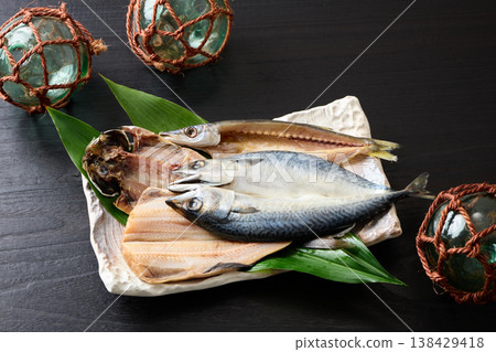 4 types of dried fish 4 types of dried fish 138429418