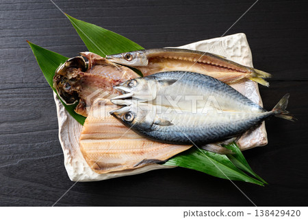 4 types of dried fish 4 types of dried fish 138429420