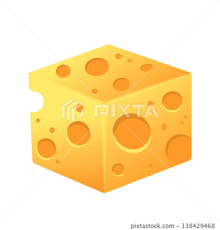 Cute Cheese Block Cartoon Food Vector Illustration Cute Cheese Block Cartoon Food Vector Illustration 138429468
