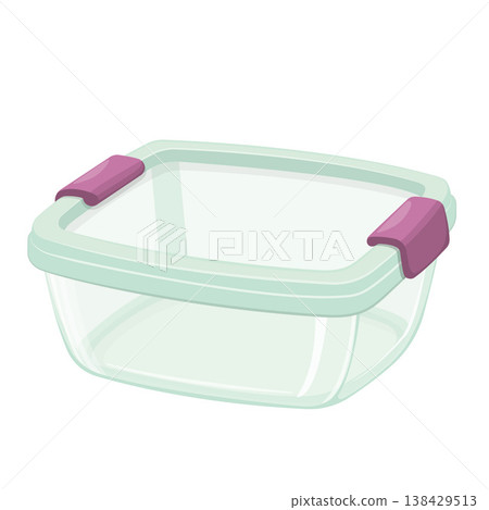 Cute Food Glass Storage Container Vector Illustration Cute Food Glass Storage Container Vector Illustration 138429513