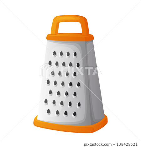 Cute Cartoon Kitchen Metal Grater Vector Illustration Cute Cartoon Kitchen Metal Grater Vector Illustration 138429521