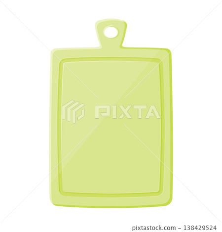Cute Cartoon Green Cutting Board Vector Illustration Cute Cartoon Green Cutting Board Vector Illustration 138429524