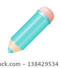 Cute Cartoon Colorful Wooden Pencil Vector Illustration 138429534