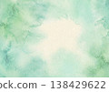 Pale green watercolor background, gentle hand-drawn style texture material. 138429622